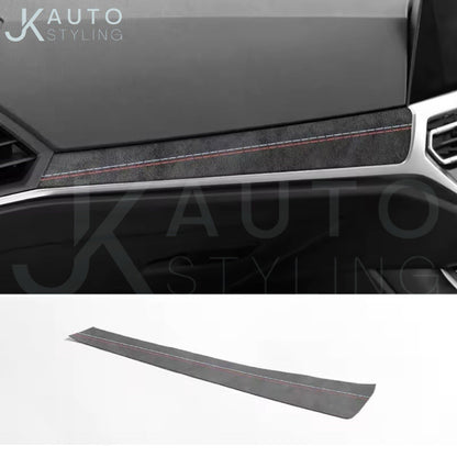 BMW 3 Series G20 G21 G28 2020+ Black Alcantara Main Dashboard Panel Trim Cover