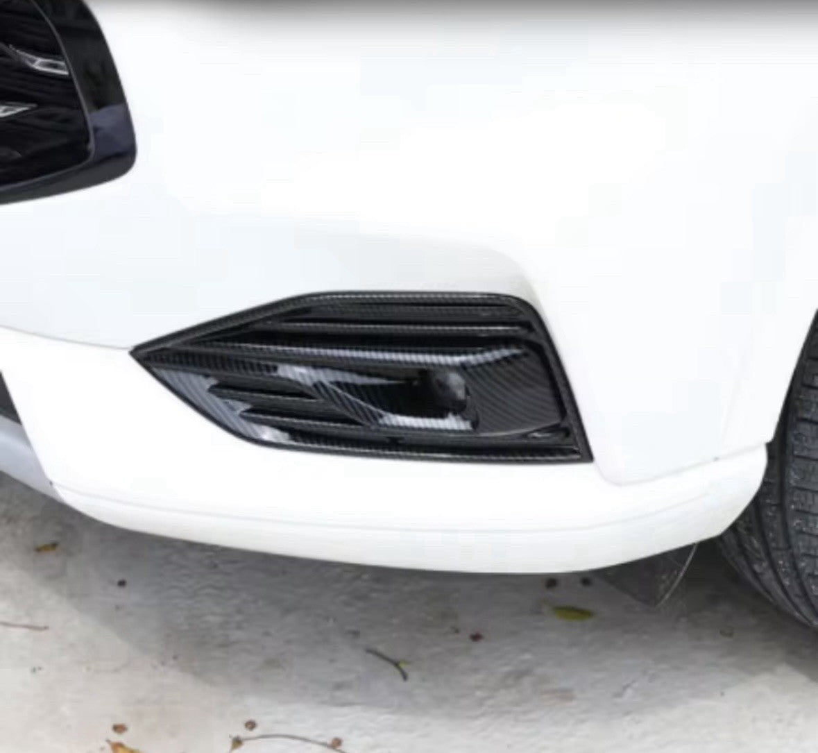 Ford Kuga 2020 2021 2022 Carbon Fibre Front Fog Light Trim Surrounds 2pcs