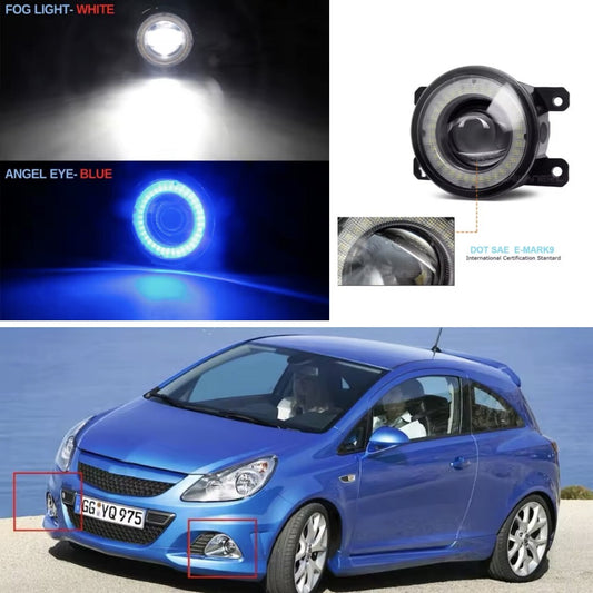 Vuaxhall Corsa VXR 2007-2014 Blue Daytime Running Halo Lights Front Fog H11