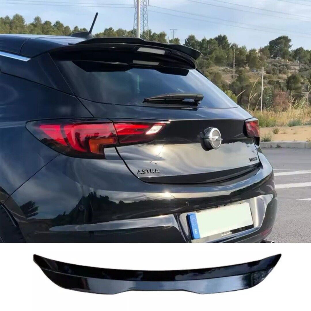 Vauxhall Astra K 2015-2021 Gloss Black Spoiler Extension Rear Wing Lip