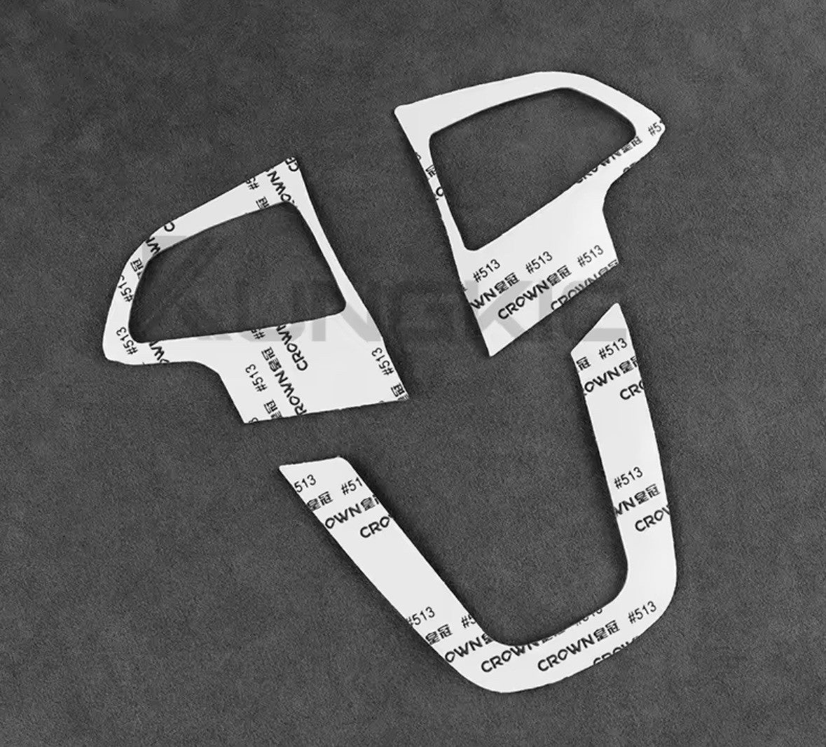 Ford Focus MK3.5 2015-2018 Black Suede Steering Wheel Trim Cover Overlay 3pcs