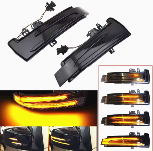 Mercedes A B C CLA E GLA Class Dynamic LED Sequential Mirror Indicators Smoked