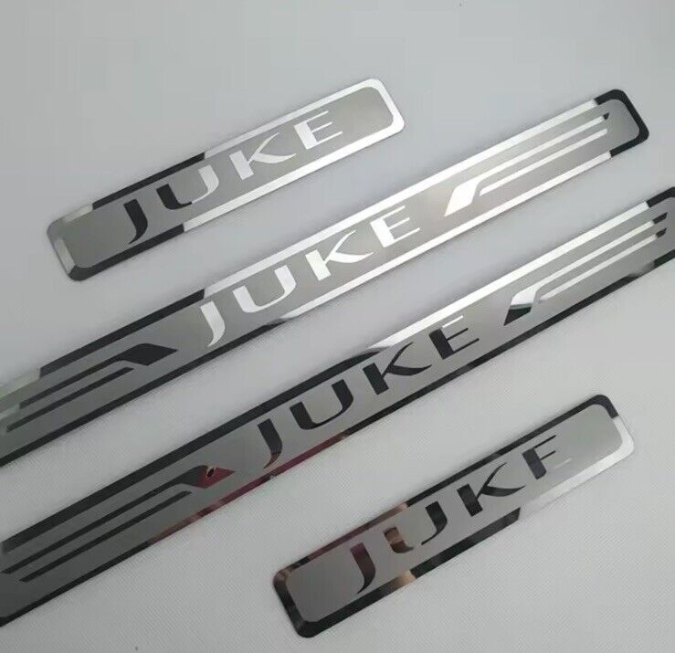 Nissan Juke Stainless Steel Door Sill Protector Strips Scuff Plates Chrome 4pcs