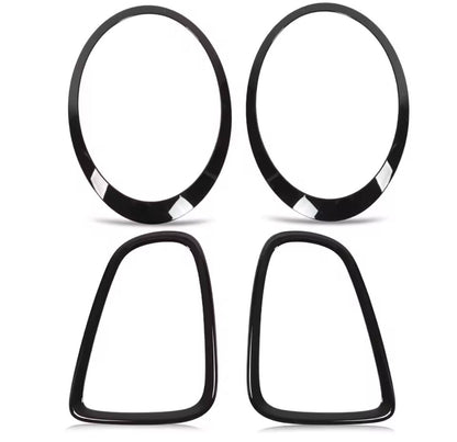 Mini R56 R57 R58 R59 Cooper One S JCW Gloss Black Light Surround Replacement 4pc