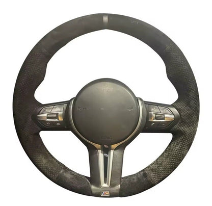 BMW M Sport Performance Suede Steering Wheel Cover Self Stitch Stealth Black