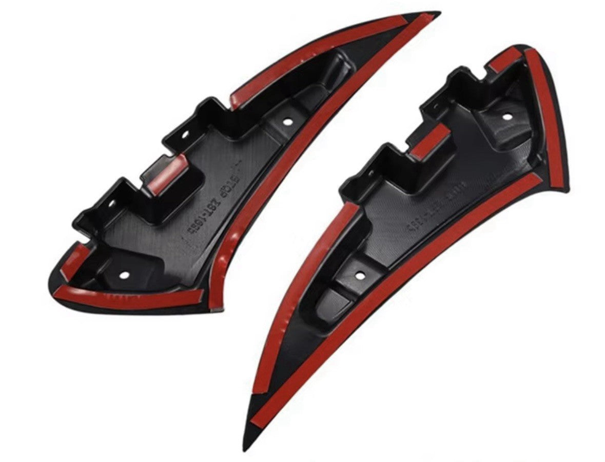 Mercedes CLA C118 2020+ Rear Bumper Grille Vent Canards Gloss Black 2pcs