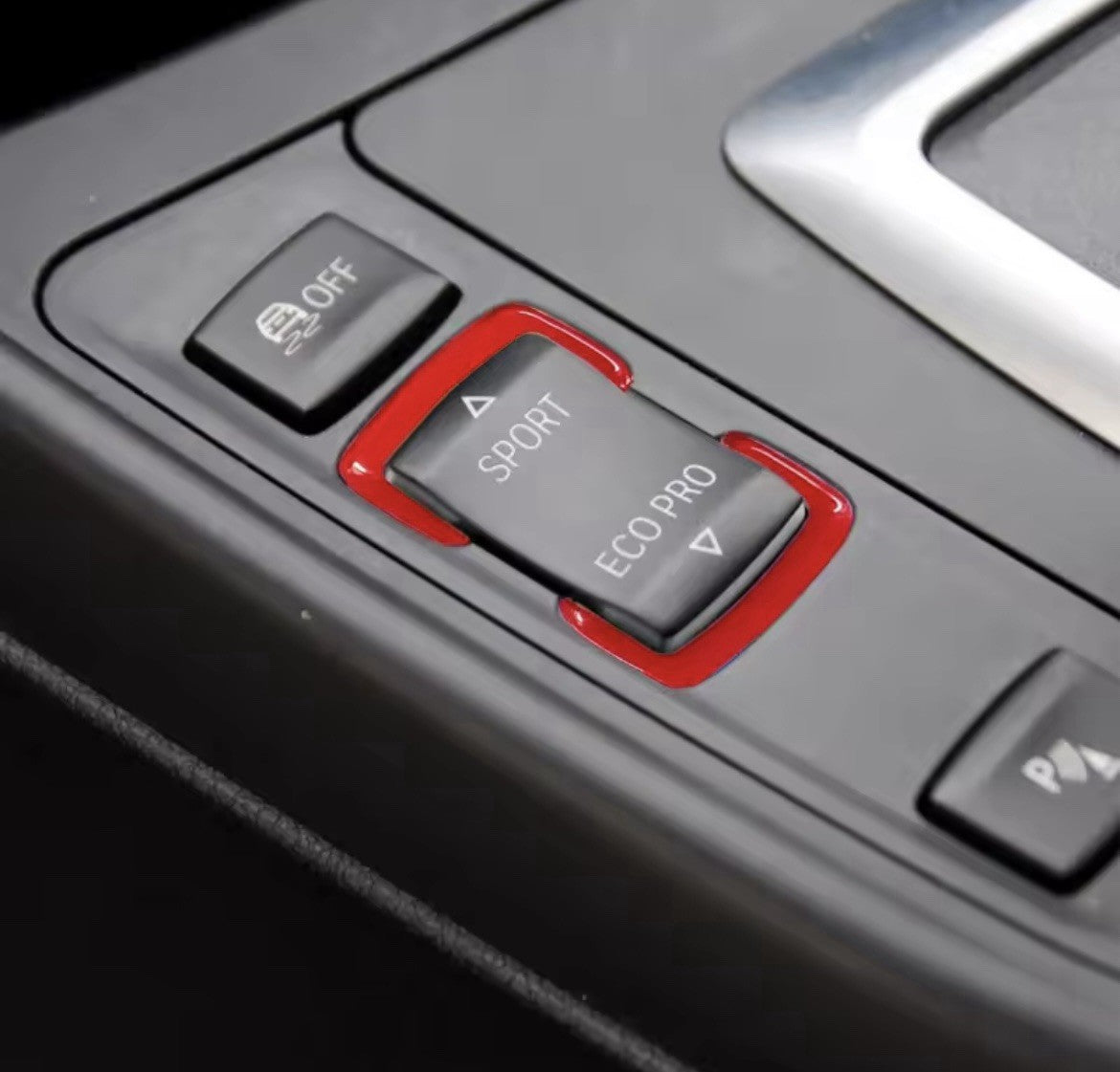 BMW 1 2 3 4 Series Red Sport Eco Drive Mode Button Trim Surround Replacement