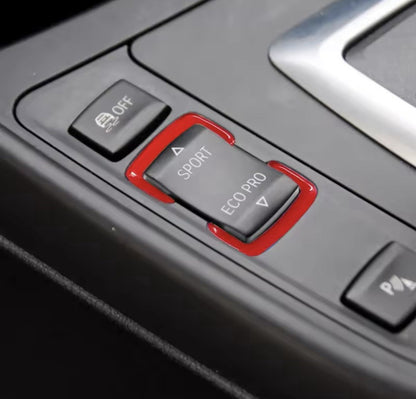 BMW 1 2 3 4 Series Red Sport Eco Drive Mode Button Trim Surround Replacement