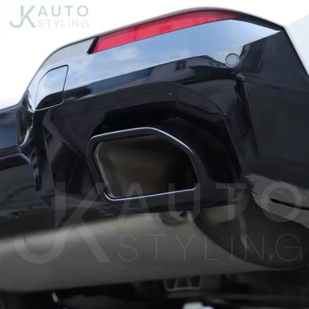 Gloss Black Stainless Steel Exhaust Tip Covers For BMW X3 G01 X4 G02 2022-2025