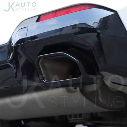 Gloss Black Stainless Steel Exhaust Tip Covers For BMW X3 G01 X4 G02 2022-2025