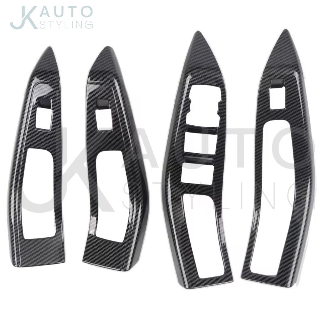 Ford Puma 2019-2023 Carbon Fibre Door Handle Window Switch Trim Covers RHD