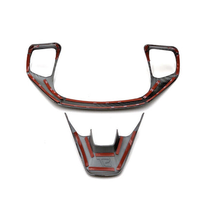 Ford Fiesta MK8 Focus MK4 2018+ Carbon Fibre Effect Steering Wheel Trim Cover