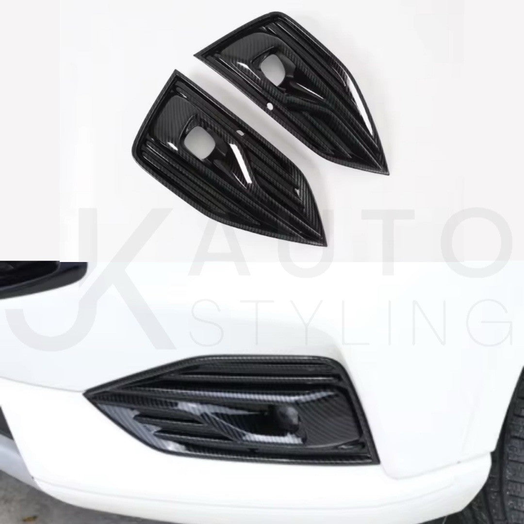 Ford Kuga 2020 2021 2022 Carbon Fibre Front Fog Light Trim Surrounds 2pcs
