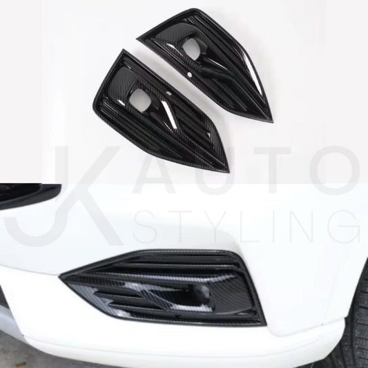 2021 2022 Carbon Fibre Front Fog Light Trim Surrounds 2pcs For Ford Kuga 2020