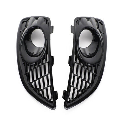 Gloss Black Front Fog Light Surrounds For Ford Fiesta MK7.5 2013-2017 2pcs