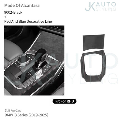 BMW 3 Series G20 G21 G28 2020+ Black Alcantara Centre Console Panel Trim Cover