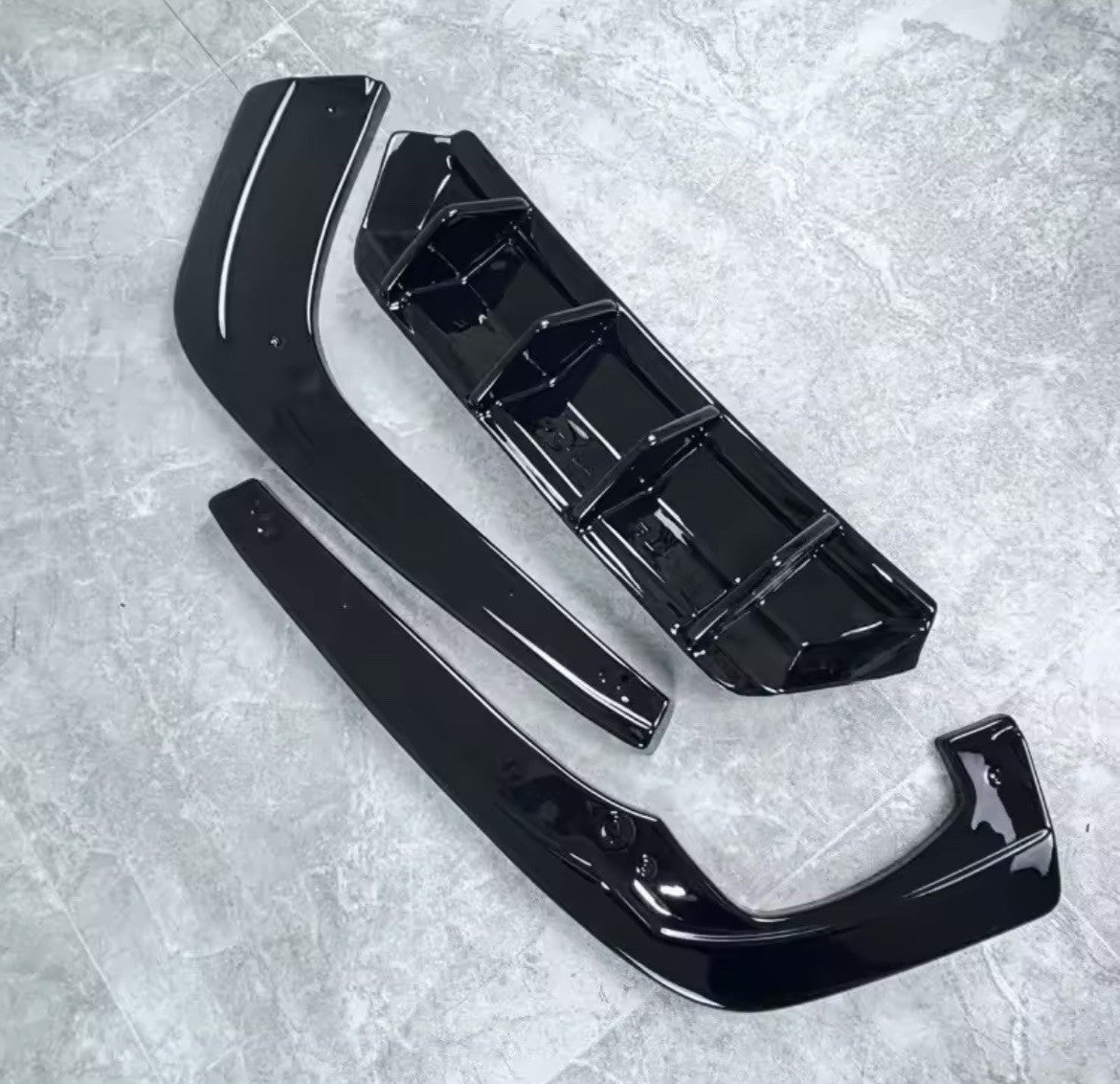Seat Leon FR MK4 2020-2025 Rear Bumper Diffuser & Rear Spats Kit Gloss Black 3pc