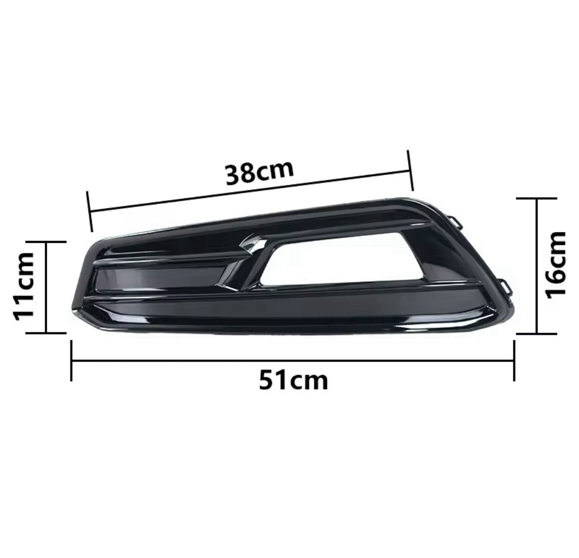 Gloss Black Front Fog Light Surround RIGHT For Ford Focus ST MK3.5 2015-2018