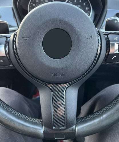 BMW 1 2 3 4 5 6 Series M Sport Carbon Fibre Effect Steering Wheel Trim Cover