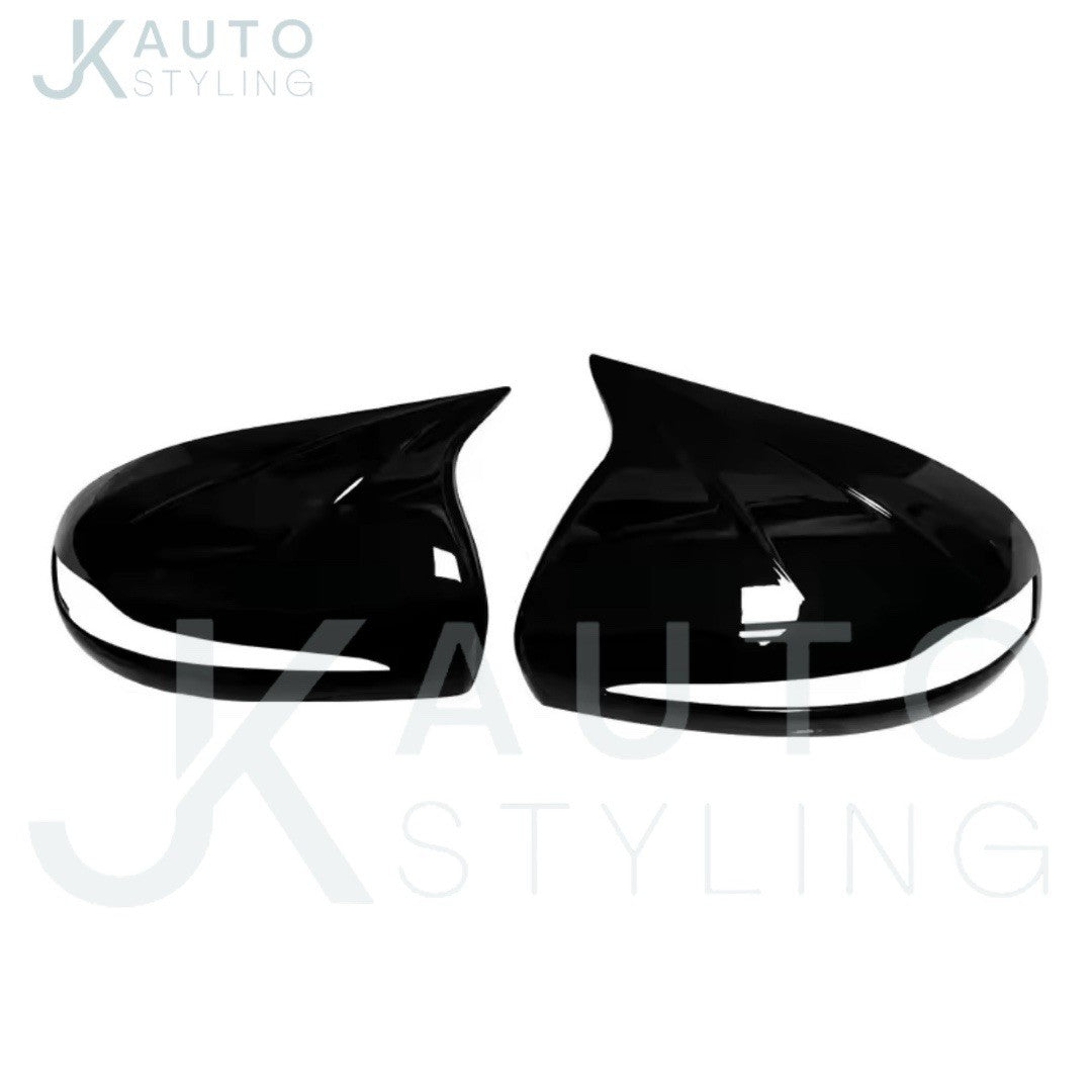 Mercedes C GLC S E Class Gloss Black M Style Wing Mirror Caps Covers RHD