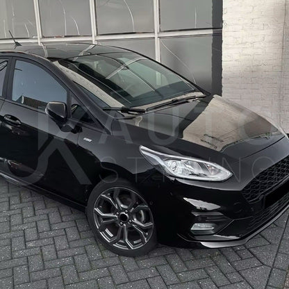 Ford Fiesta MK8 2017-2020 Gloss Black Headlight Eyelid Eyebrows 2pcs
