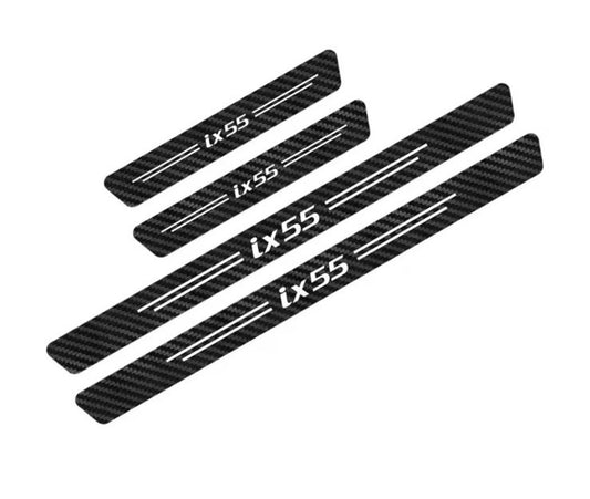 Hyundai ix55 Carbon Fibre Effect Car Door Sill Protector Strips Vinyl 4pcs