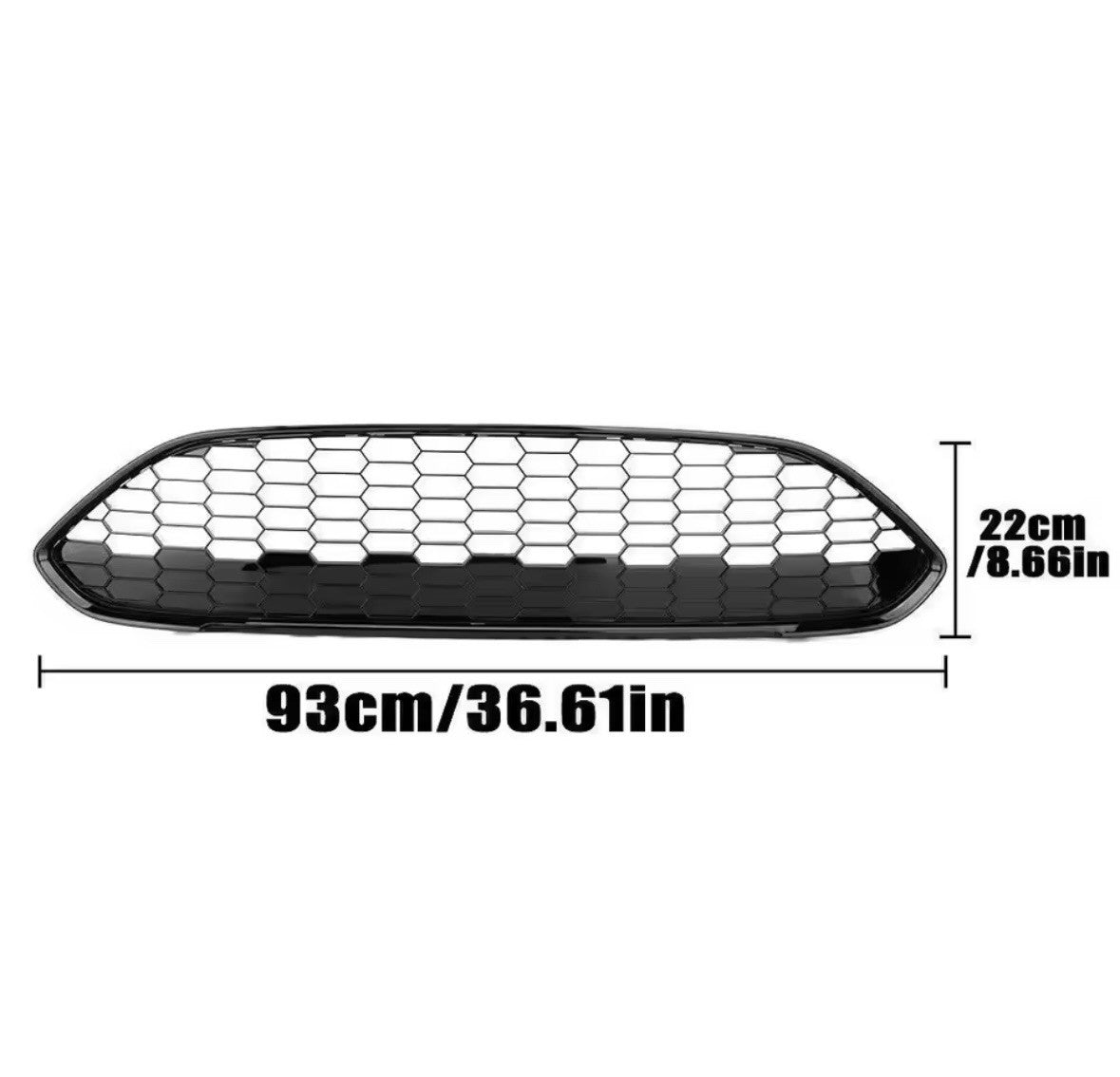 Ford Fiesta Zetec S ST Line 2013-2017 Gloss Black Honeycomb Front Bumper Grille
