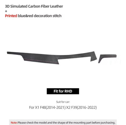 BMW X1 F48 X2 F39 2016-2022 Carbon Fibre Centre Dashboard Panel Trim Cover