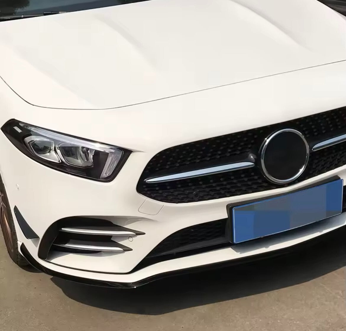 Mercedes A Class W177 V177 2019-2022 A35 AMG Gloss Black Front Splitter Aero Lip