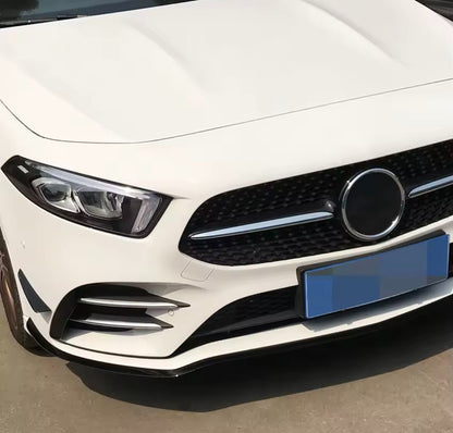 Mercedes A Class W177 V177 2019-2022 A35 AMG Gloss Black Front Splitter Aero Lip