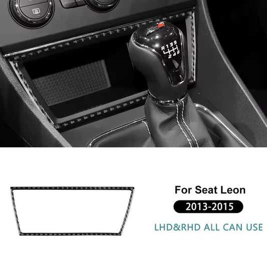 Seat Leon 2013-2015 Carbon Fibre Central Dash Storage USB Port Frame Trim Cover