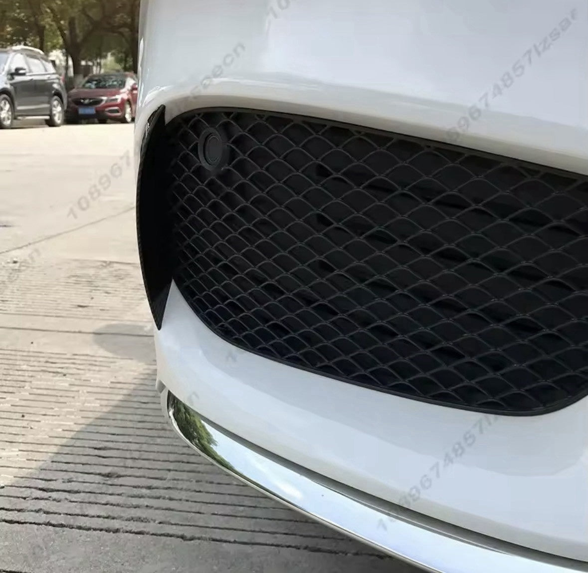 Gloss Black Front Bumper Side Vent Canards For Mercedes C Class W205 C205 15-18