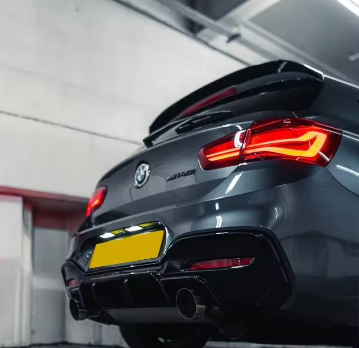 BMW 1 Series F20 F21 2011-2019 M135i M140i Gloss Black Spoiler Extension
