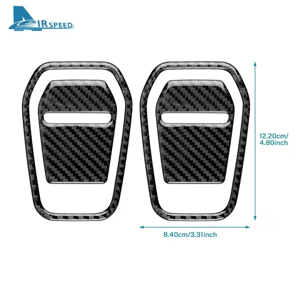 Ford Mustang 2024 2025 Carbon Fibre Car Seat Rear Handle Trim Cover 2pcs
