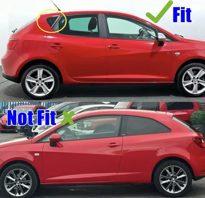 Seat Ibiza 2008-2012 5 Door Gloss Black Rear Window Louver Vent Covers 2pcs