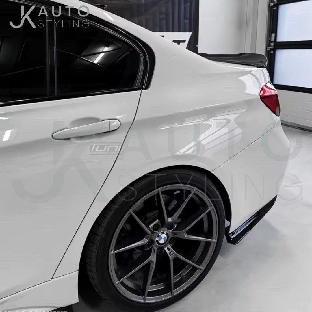 Gloss Black Rear Spats Corner Splitters For BMW 3 Series F30 M Sport 2012-2019