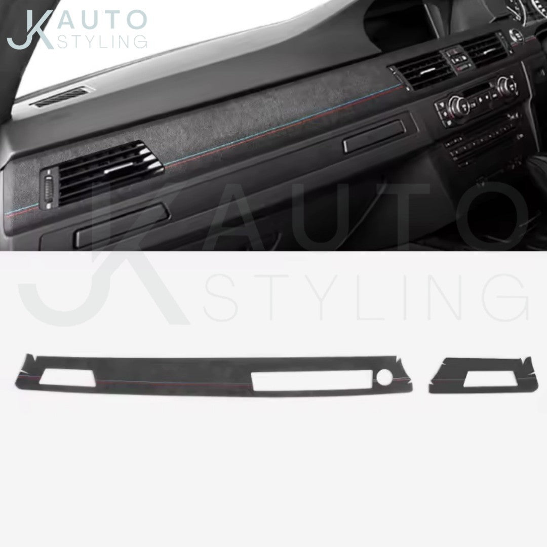BMW 3 Series E90 2005-2012 Black Alcantara Main Dashboard Panel Trim Cover
