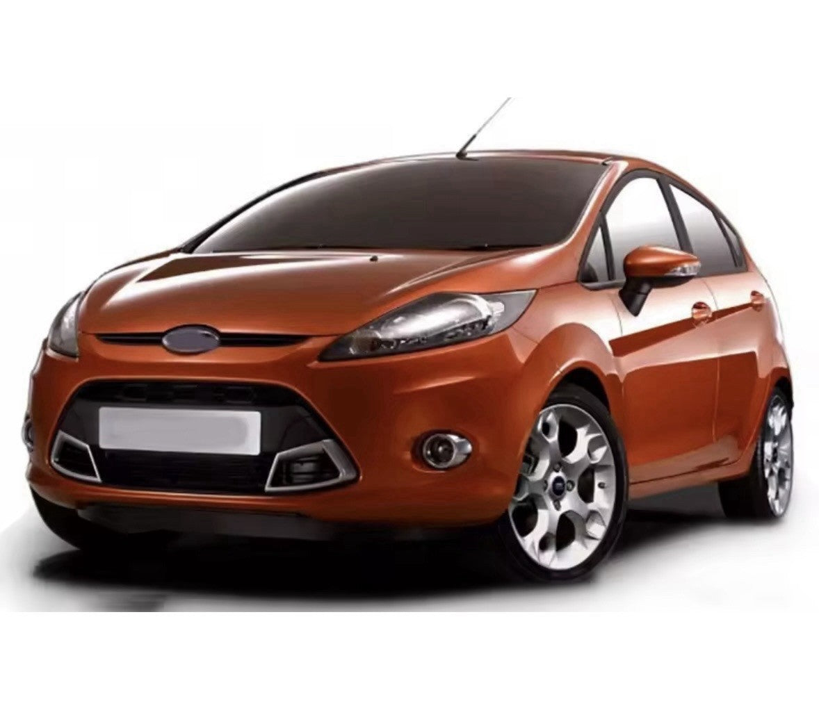 Ford Fiesta MK7 2008-2012 Silver Lower Central Grille Frame Trims 2pcs