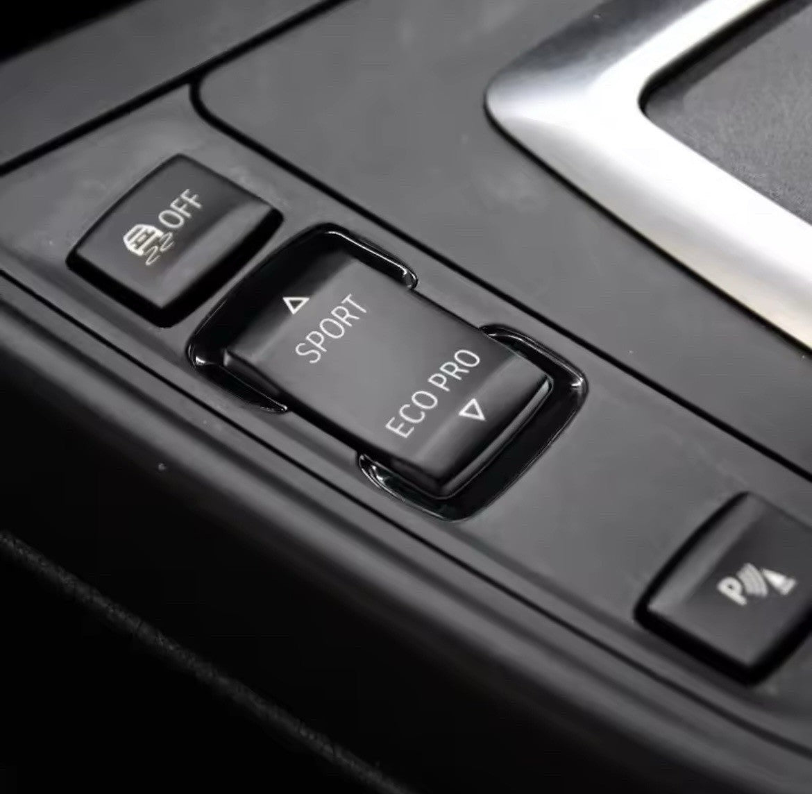 BMW 1 2 3 4 Series Black Sport Eco Drive Mode Button Trim Surround Replacement