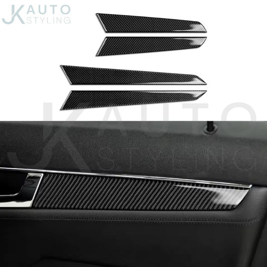 Mercedes C Class W204 2007-2013 Carbon Fibre Door Card Trim Panel Cover Overlay