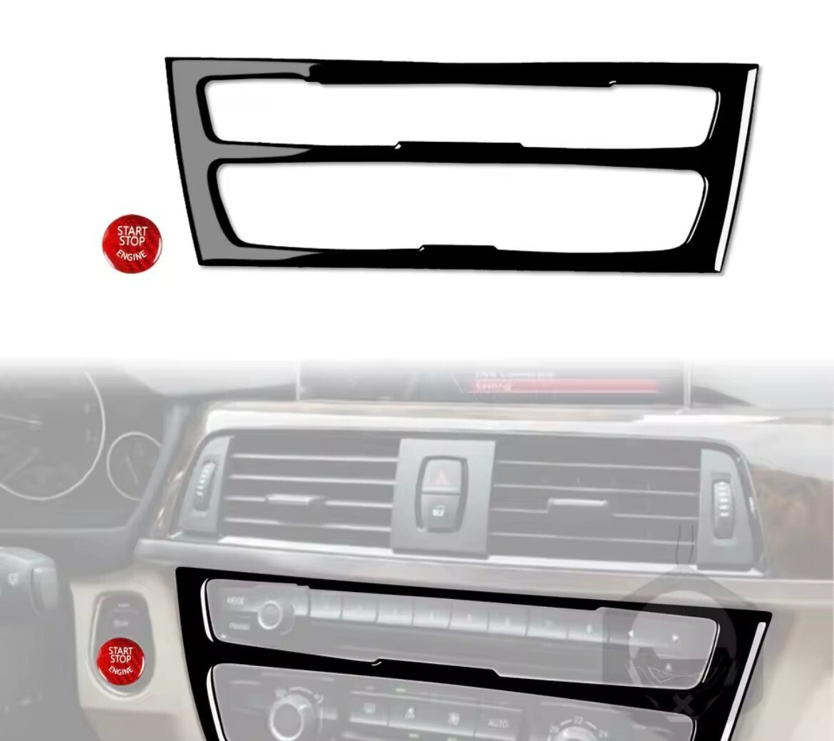 BMW 1 Series F20 F21 2012-2015 Gloss Black Air Con CD Panel Trim Cover