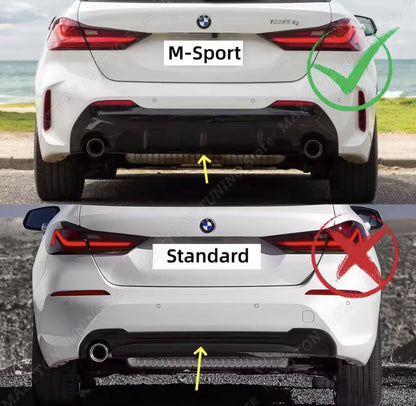 Gloss Black Rear Blade Style Diffuser Kit For BMW 1 Series F40 2019-2024 M Sport