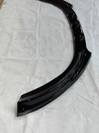 GLOSS BLACK FRONT SPLITTER LIP FOR FORD FIESTA MK7 2009-2012 BUMPER ADD ON KIT