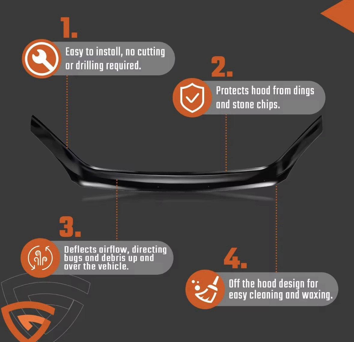 FORD TRANSIT MK7 2006-2013 BONNET WIND DEFLECTOR PROTECTOR GUARD BRA