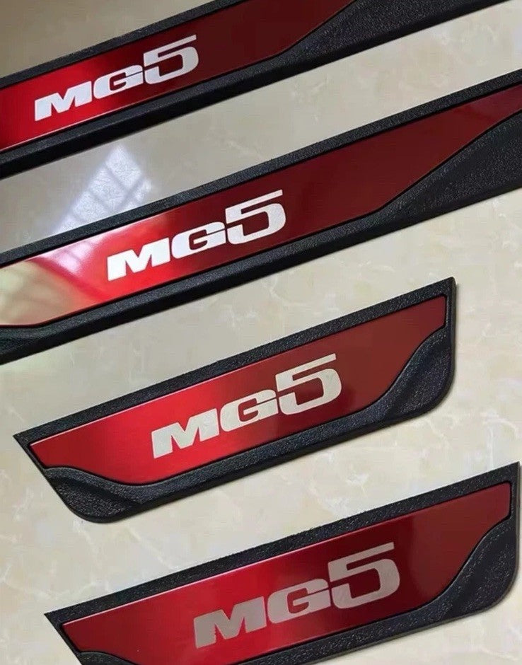 4Pcs MG5 Stainless Steel Door Sill Protective Scuff Plates