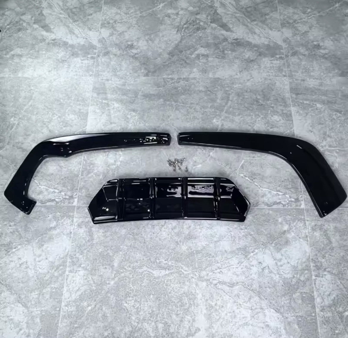 Seat Leon FR MK4 2020-2025 Rear Bumper Diffuser & Rear Spats Kit Gloss Black 3pc