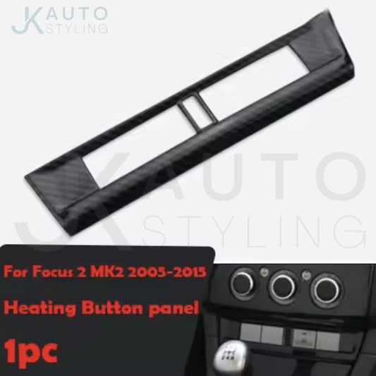 Carbon Fibre Heating Button Panel Trim Cover For Ford Focus MK2 2005-2008