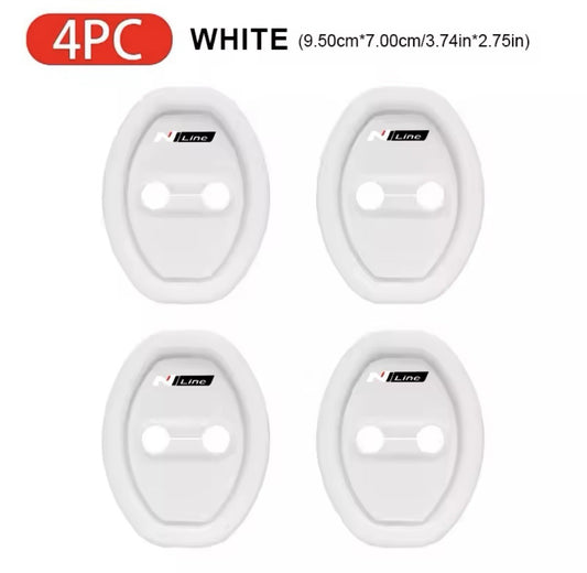 Hyundai N Line White Silicone Door Lock Protector Covers i10 i20 i30 Tucson 4pcs