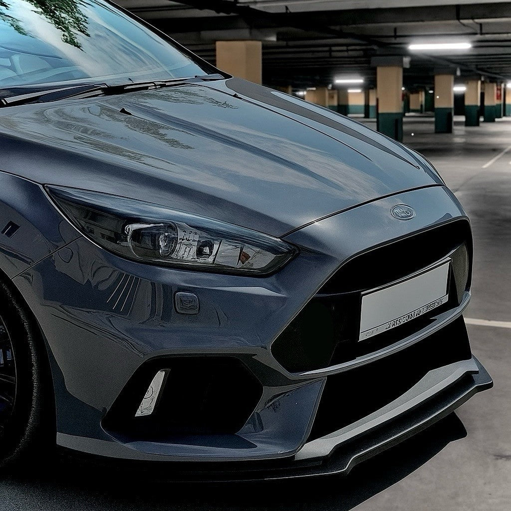 Gloss Black Front Splitter Bumper Lip For Ford Focus RS MK3 2015-2018