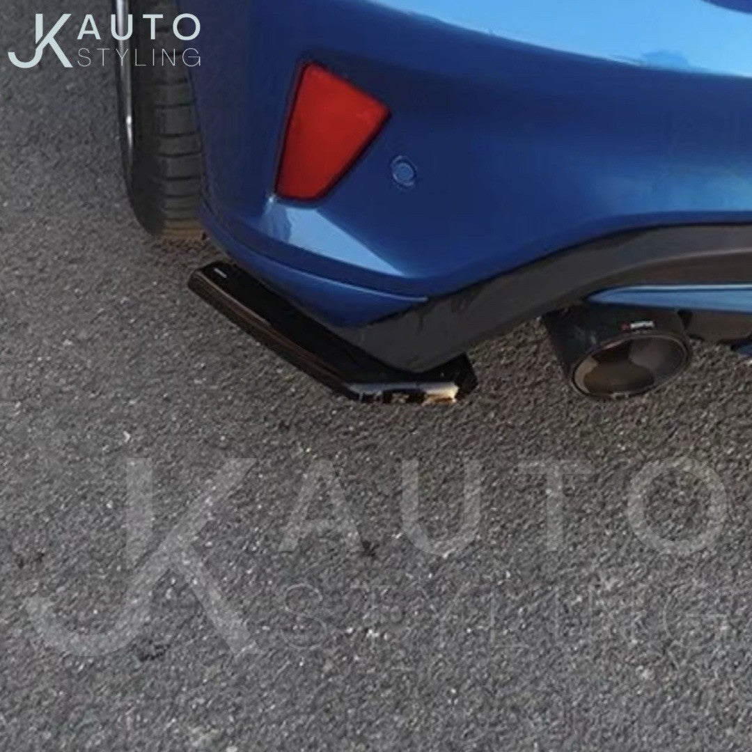 Ford Focus ST MK4.5 2023-2025 Gloss Black Rear Spats Bumper Corner Splitters